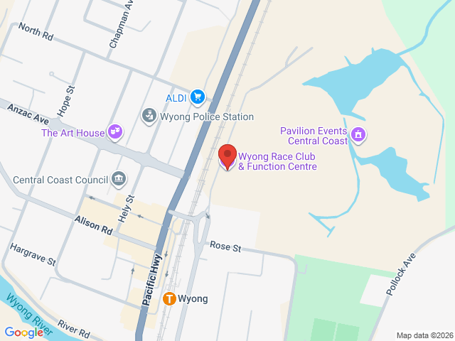 Map showing event location